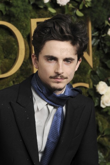 Timothee Chalamet at the 82nd Annual Golden Globe Awards held at the Beverly Hilton Hotel in Beverly Hills, USA on January 5, 2025. Beverly Hills, California, USA, North America