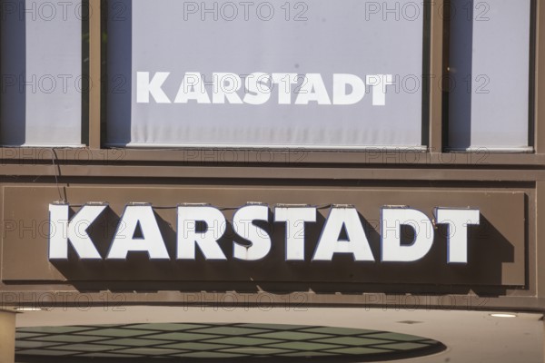 Logo Karstadt Galeria Kaufhof on a department store, Hamburg, Germany, Europe
