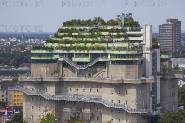 Feldstraße bunker, media bunker, high-rise bunker on Heiligengeistfeld with roof garden, Hamburg, Germany, Europe