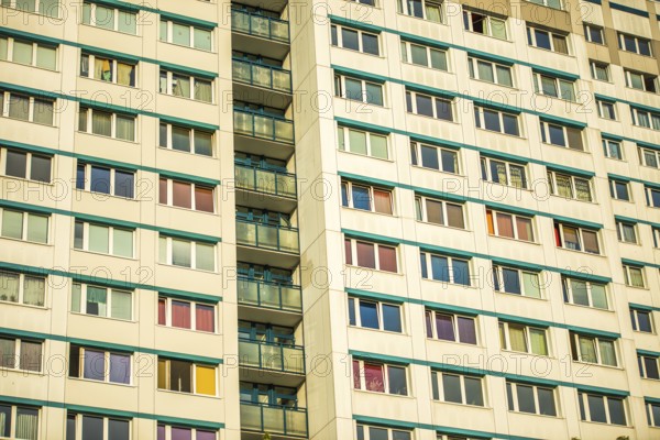 Apartment block, also known as a prefabricated building, in the former eastern part of Berlin