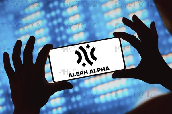 April 15, 2024, Brazil. In this photo illustration, the Aleph Alpha logo is displayed on a smartphone screen