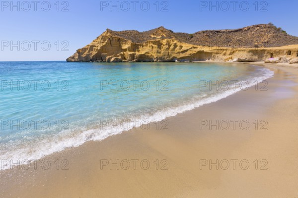 Cocedores beach in Murcia near Aguilas at Mediterranean sea of spain