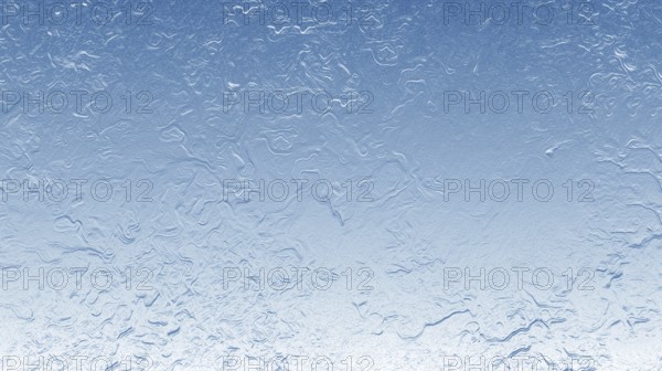 An abstract textured image resembling frosty ice with a gradient from white to blue, evoking a cold, wintery atmosphere