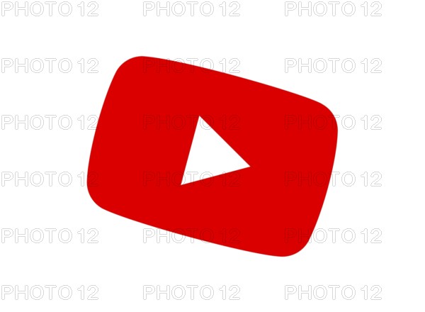 Rotated to right, Red YouTube logo, Internet, Logo