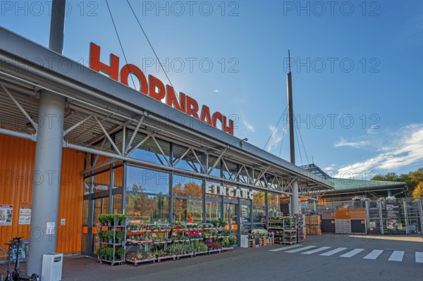 Entrance, Hornbach DIY store, Kempten, Allgäu, Bavaria, Germany, Europe