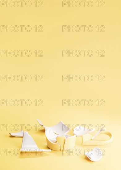 Pieces broken yellow mug