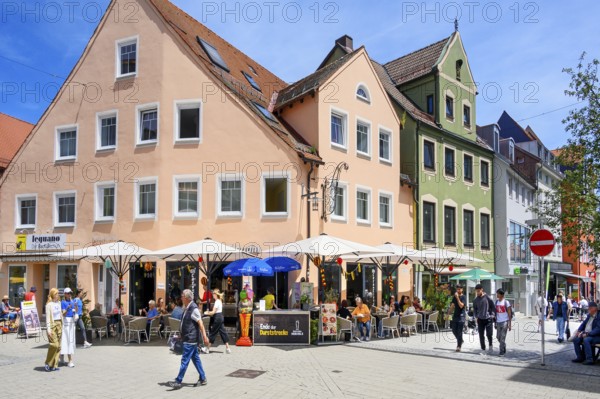 Pedestrian zone Klostersteige, Kempten, Allgäu, Bavaria, Germany, Europe