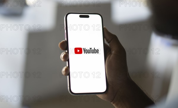 Youtube Logo on Smartphone Screen