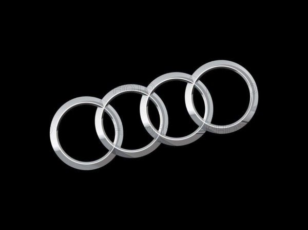 Nach links gedreht, Symbol Audi, Auto, Logo
