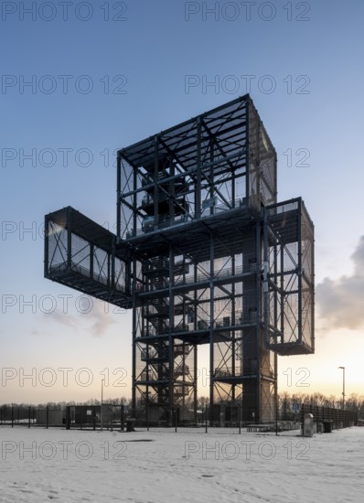 Indem near Düren, Indemann observation tower, designed by Maurer United Architects in 2008