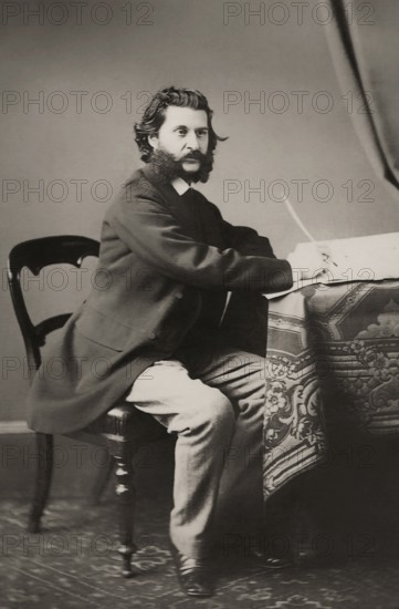 Johann Baptist Strauss II, 1825 – 1899, Austrian composer and violinist, 1879, digitally edited according to a photography