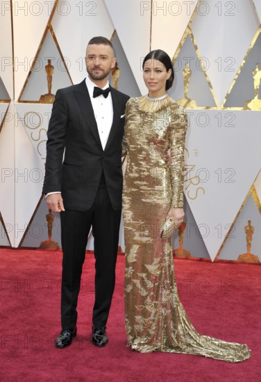 Jessica Biel and Justin Timberlake at the 89th Annual Academy Awards held at the Hollywood and Highland Center in Hollywood, USA on February 26, 2017