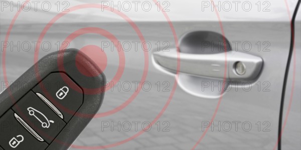 Keyless remote control system of a modern car