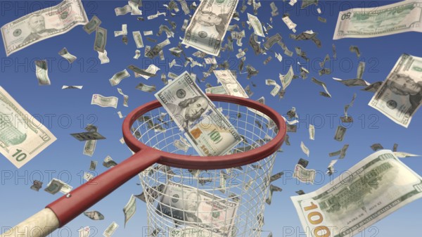 Symbolic image on the subject of money, winning the lottery, wealth, etc