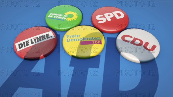 Symbolic image on the rise, electoral success, etc. of the AfD