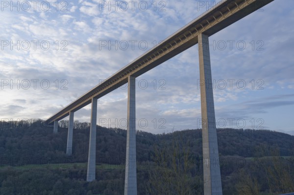 Kochertal bridge, motorway bridge, bridge pier, bridge, motorway, A6, Braunsbach-Geislingen, Kochertal, Kocher, Hohenlohe, Germany, Europe