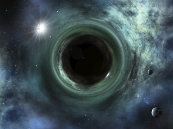 An image of a nice space singularity black hole