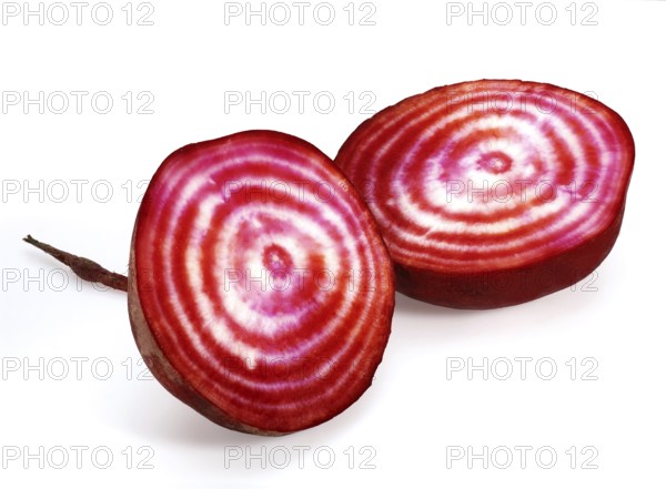 Beetroot, beta vulgaris rubra against white background