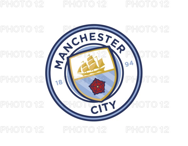 Nach links gedreht, Manchester City-Logo, Fußball, Logo