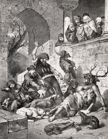 Lynch law of a poacher, Middle Ages