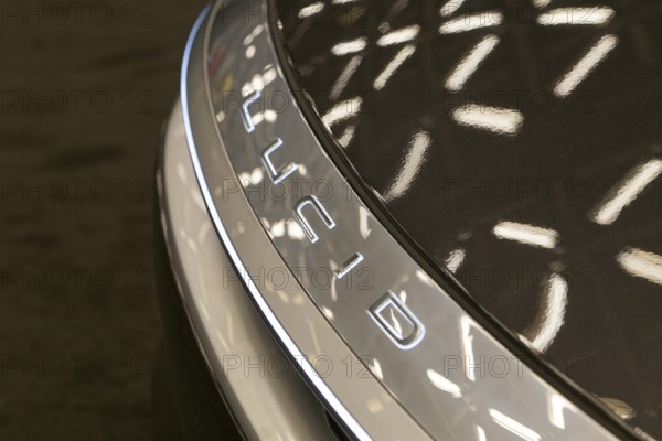 Salon Automobile 2025, Lucid car emblem, Convention Centre, Montreal, Province of Quebec, Canada, North America
