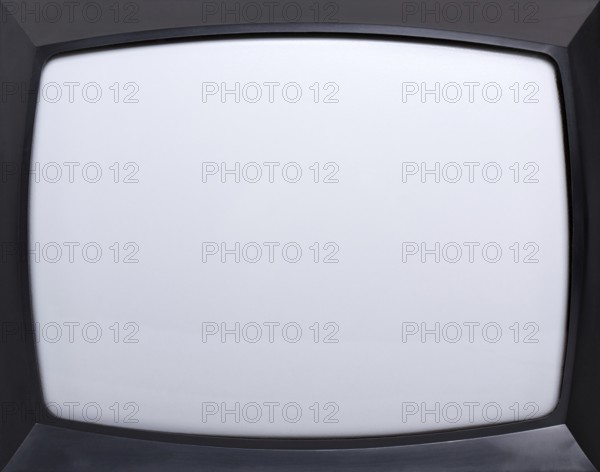 Retro television equipment blank display screen