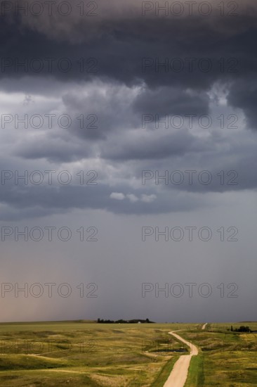 Storm Clouds Prairie Sky Canada Ominous danger