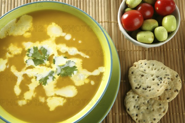 Delicious mediterranean pumpkin soup