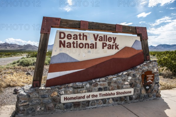 Sign Death Valley National Park, California, USA, North America