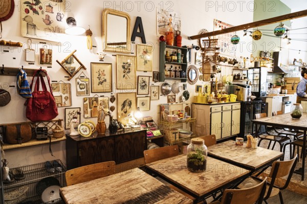 Boutique and restaurant, Rita Brocante et Cantine, Restaurant and junk shop, Le Panier, neighbourhood, Marseille, France, Europe