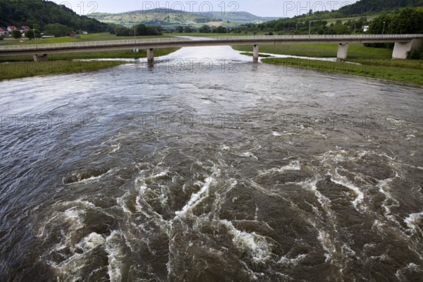Flooded flood-retention basin of the Leine river, Salzderhelden, Einbeck, Lower Saxony, Germany, Europe, Das geflutete Hochwasserrückhaltebecken der Leine, Salzderhelden oder Leinepolder Salzderhelden, Salzderhelden, Einbeck, Niedersachsen, Deutschland, Europa, Europe