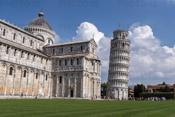 Cathedral and famous leaning tower of Pisa, Italy, Europe