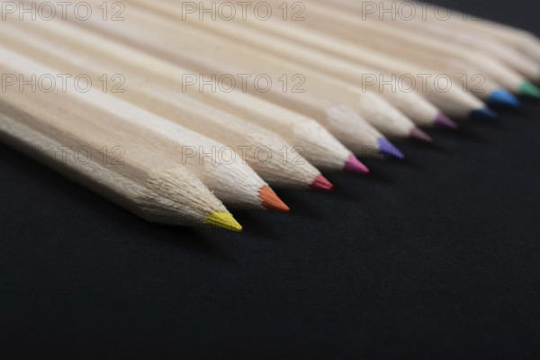 Variety of set of colored pencils for Drawing and painting