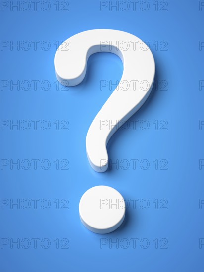 An image of a questionmark on a blue background