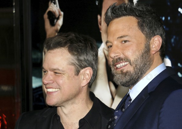 Matt Damon and Ben Affleck at the Los Angeles premiere of 'Live By Night' held at the TCL Chinese Theatre in Hollywood, USA on January 9, 2017., Hollywood, California, USA, North America