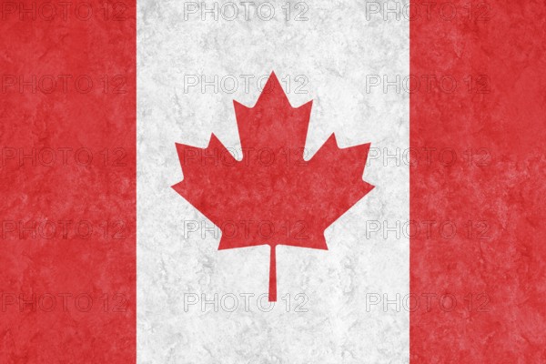 Canada Metallic flag, Textured flag, grunge flag