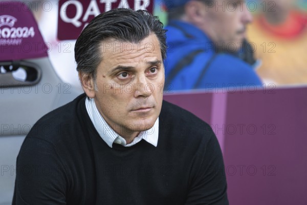 BERLIN, GERMANY - JULY 6, 2024: Euro 2024 quarterfinal match Nederlands vs Turkey (Turkiye) 2:1. Vincenzo Montella head coach of Turkey.