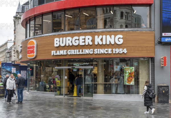London, UK, March 22, 2024 : Burger King fast food restaurant in London. Burger King is an American multinational chain of hamburger fast food restaurants