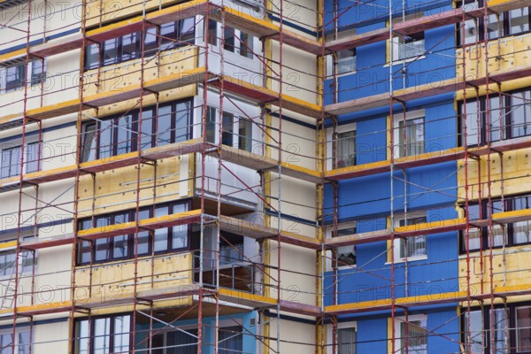 A residential building is being renovated. Insulation for energy saving and thermal insulation, A residential building is being renovated. Insulation for energy saving and thermal insulation. Austria