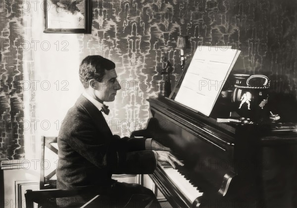 Joseph Maurice Ravel, 1875 – 1937, French composer, pianist and conductor, leading musician in Impressionism, digitally edited after Roland-Manuel