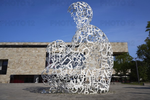 Body of Knowledge, sculpture by Jaume Plensa, Theodor W. Adorno-Platz, Westend Campus, Goethe University, Frankfurt am Main, Germany, Europe