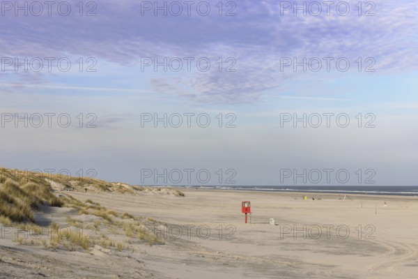 Beach on the East Frisian island of Juist in spring