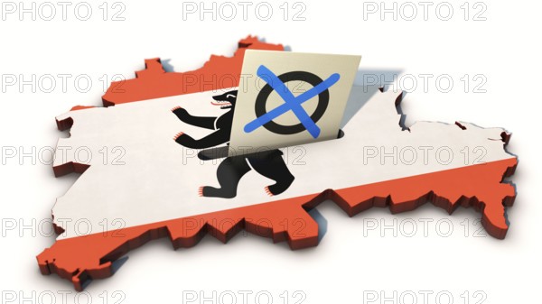 Symbolic image on the topic of elections, new elections, election rerun in Berlin