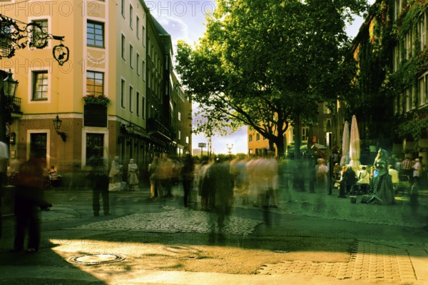 Street scene in Düsseldorf's historic city centre
