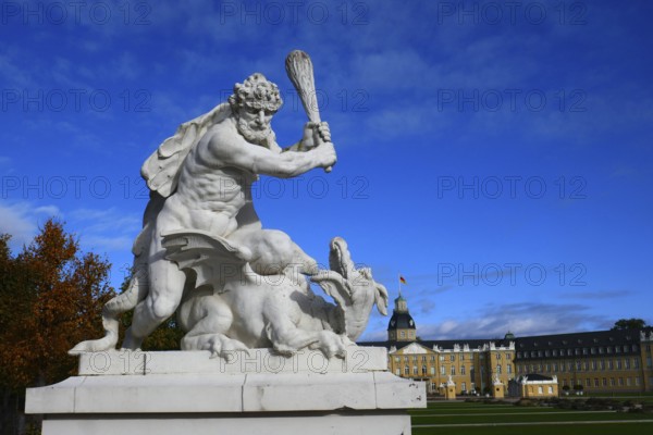 Sculpture in front of Karlsruhe Palace