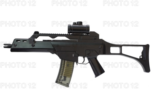 Softair weapon cropped on white background