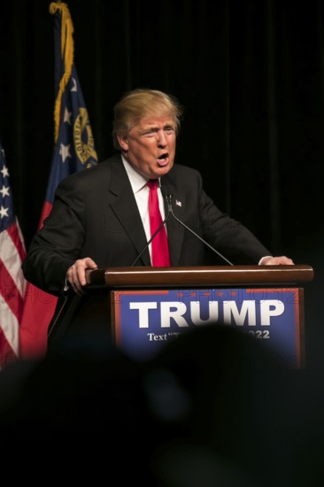 21 February 2016: Republican Presidential candidate Donald Trump speaks to several thousand supporters at a rally in Atlanta, Georgia, Asia