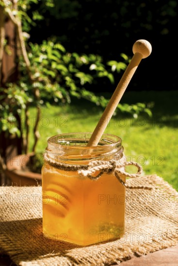 Honey jar with spoon