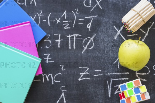 School board with math calculations