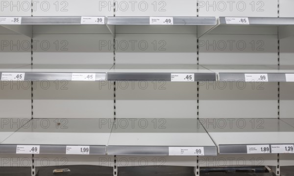 Empty Supermarket Shelves After Panic Buying During The Coronavirus Pandemic